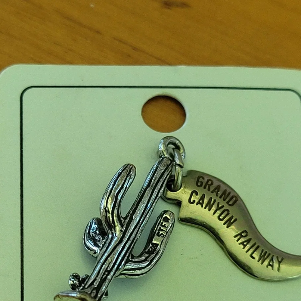Vintage Wheeler Sterling Silver Grand Canyon Railway Saguaro Cactus Charm